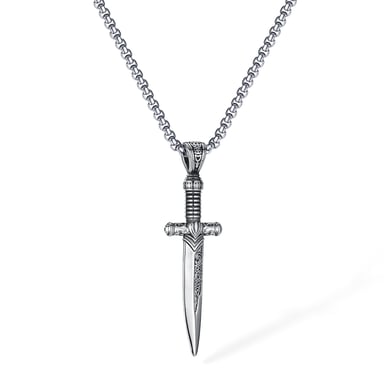 1 Piece Delicate Sword Stainless Steel Men's Pendant Necklaces h5 Picture6