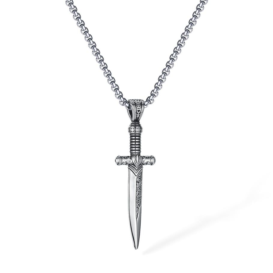 1 Piece Delicate Sword Stainless Steel Men's Pendant Necklaces Picture6