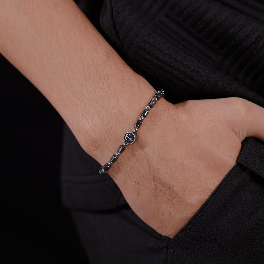 Boat Anchor Beads Stainless Steel Men's Beaded Bracelets Picture3