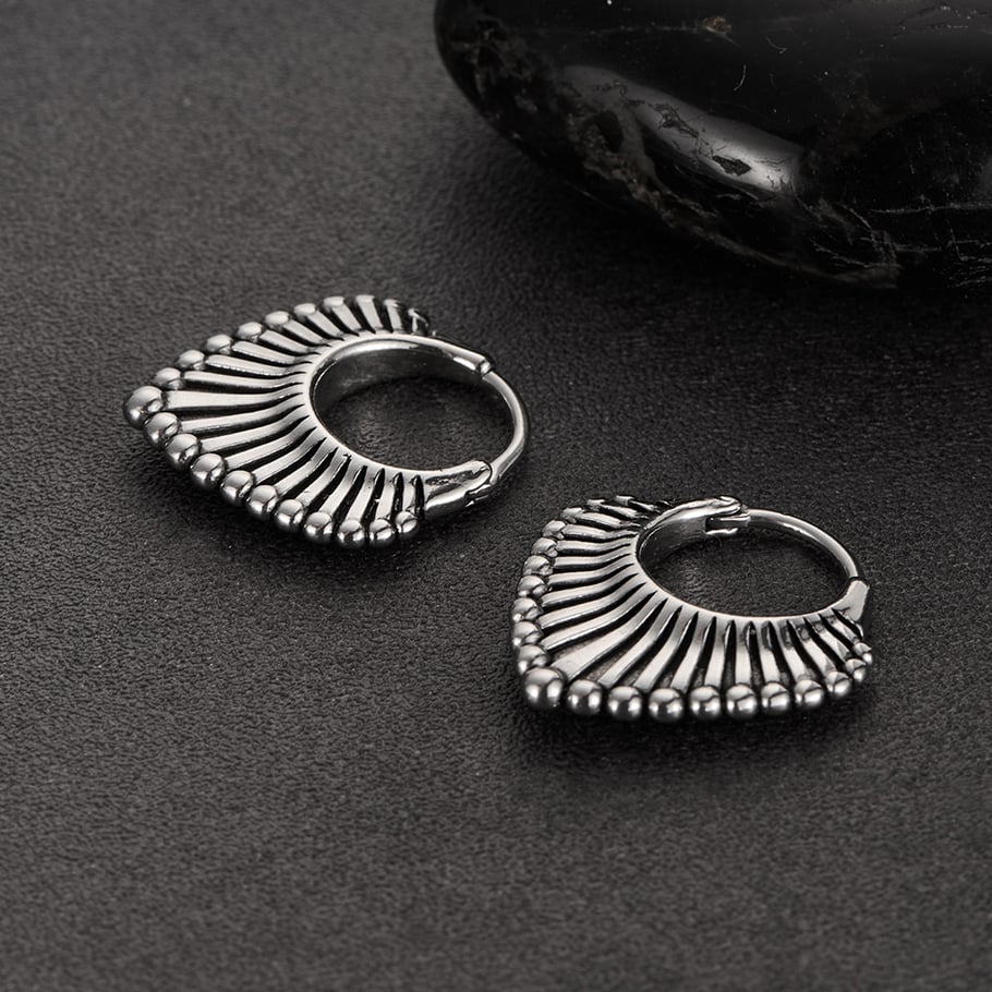 1 Piece Modern Series Fashionable Geometric Stainless Steel Men's Earrings Picture5