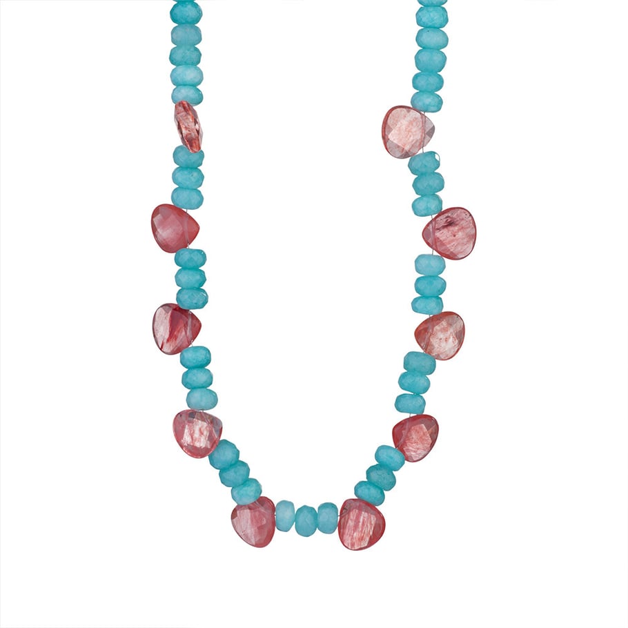 1 Piece Glamorous Series Vacation Droplet Stainless Steel Gold Color Women's Beaded Necklaces Picture6