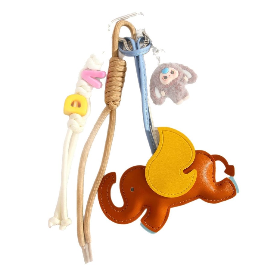 Schattige Cartoon Olifant Alfabet Dames Tas Charms Afbeelding5