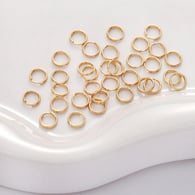 Double ring 0.5x5mm gold 10 pieces/pack 