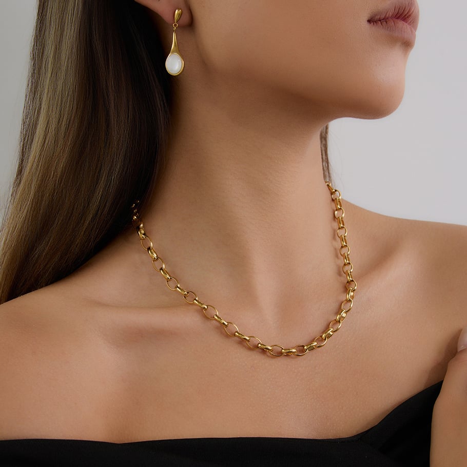 1 Piece Chain Stainless Steel Gold Color  Women's DIY Chain Necklaces Picture4