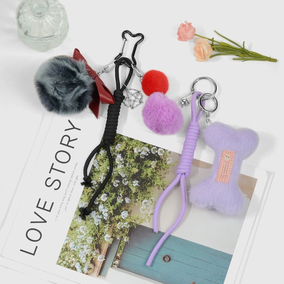 1 Piece Cute Plush Bone Bag Charms 2