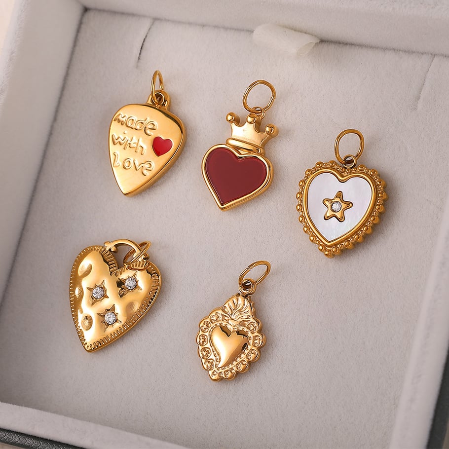 Daily Heart Stainless Steel Gold Color Pendants Picture2