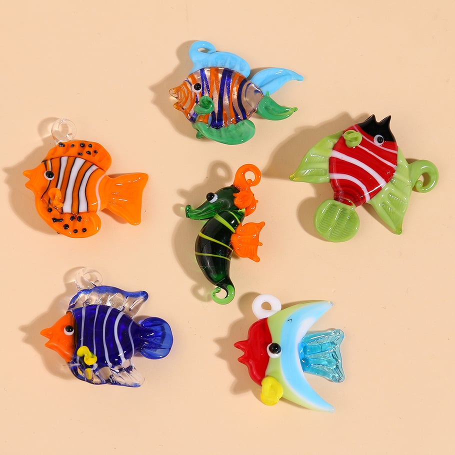 Oceanic Tropical Fish Glass DIY Women's Pendants Picture3