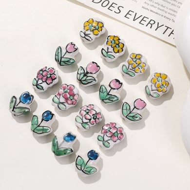 1 Piece Casual Series Flower Ceramics DIY Jewelry Beads h5 Picture4
