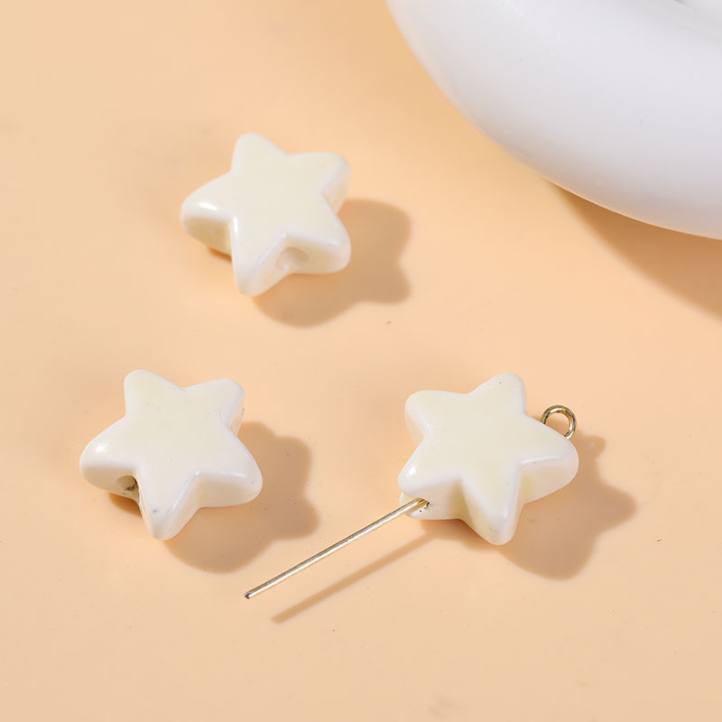 Polychrome Sweet Star Ceramics DIY Jewelry Beads 