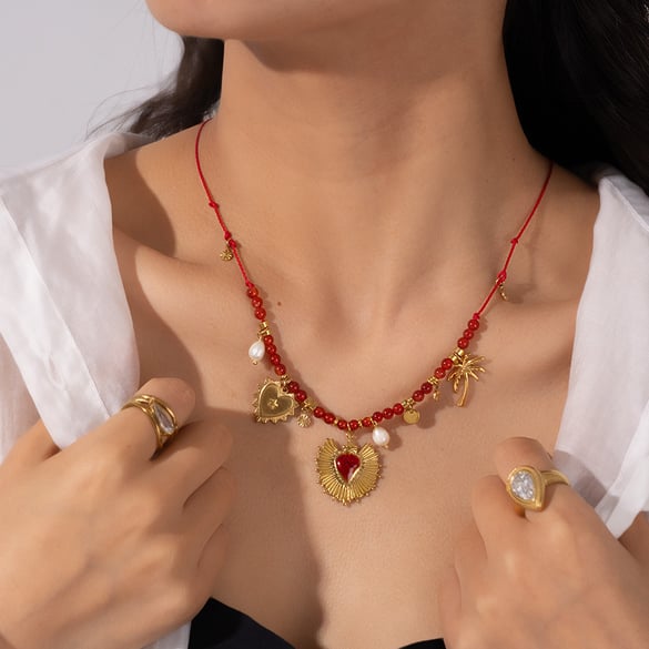 1 Piece Marine Organism Stainless Steel Gold Color Women's Pendant Necklaces