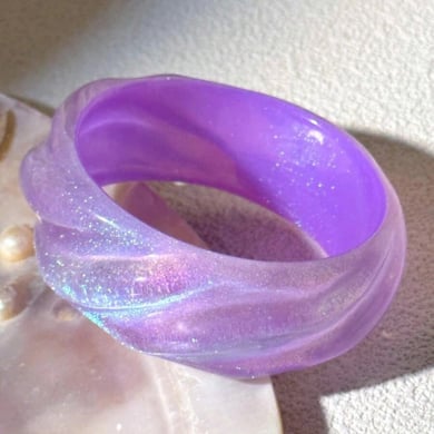 1 Piece Simple Series Retro Geometric Resin Women's Bangles h5 Picture5