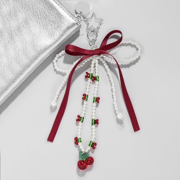 1 Piece Sweet Beaded Bow Bag Charms