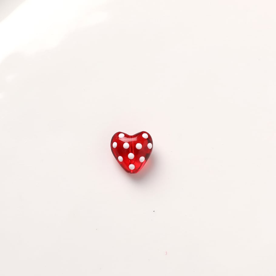 1 Piece Romantic Heart Glass DIY Jewelry Beads 
