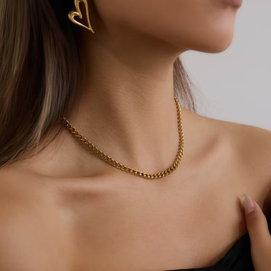 1 Piece Chain Stainless Steel Gold Color  Women's DIY Chain Necklaces h5 Picture4
