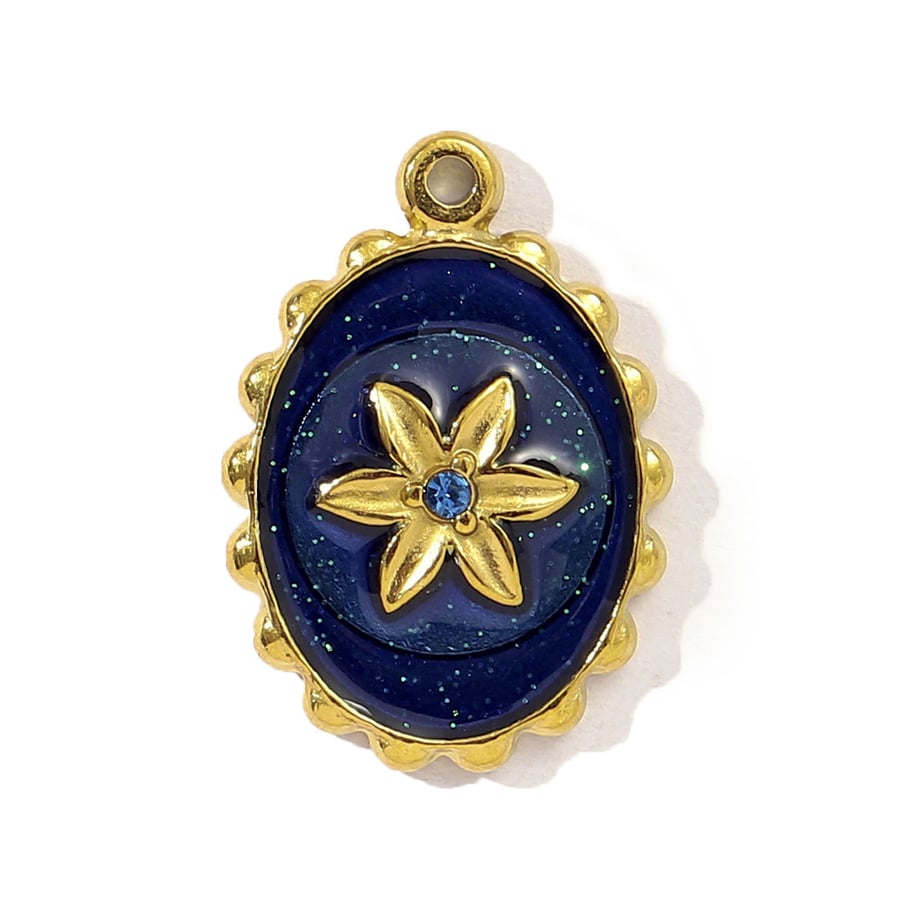 1 pezzo di lusso, serie squisita di tarocchi in acciaio inossidabile color oro, ciondolo da donna Immagine4