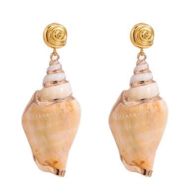 1 Pair Simple Series Vacation Turtle Stainless Steel   Gold Color  Shell Women's Drop Earrings h5 Picture5