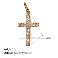 PJ375G White Zirconium Gold Pendant Picture5