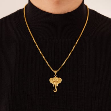 1 Piece Intricate Elephant Stainless Steel Men's Pendant Necklaces h5 Picture5