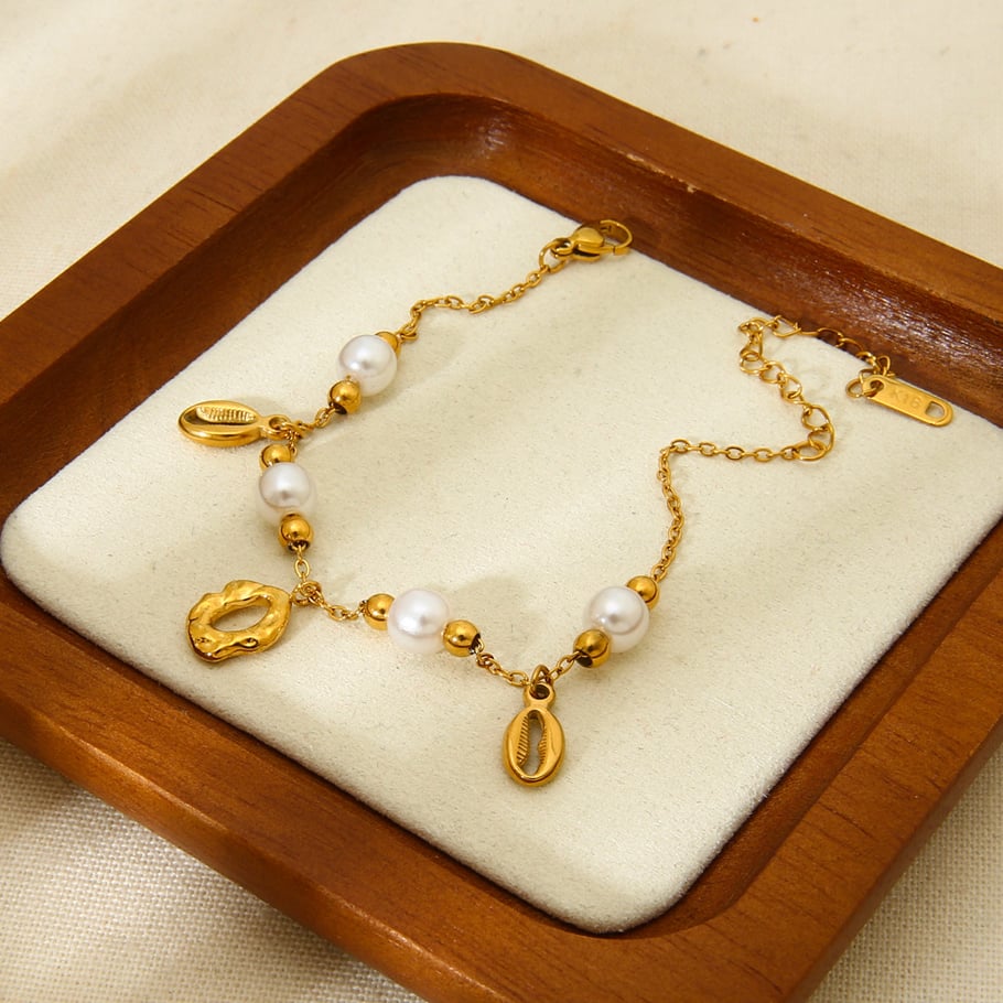 Stylish Versatile Ocean Series Gold - colored Stainless Steel Women's Bracelets Picture4