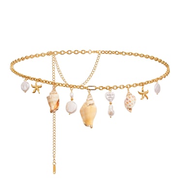 Ins Style Stainless Steel Gold Color Shell Waist Chains h5 