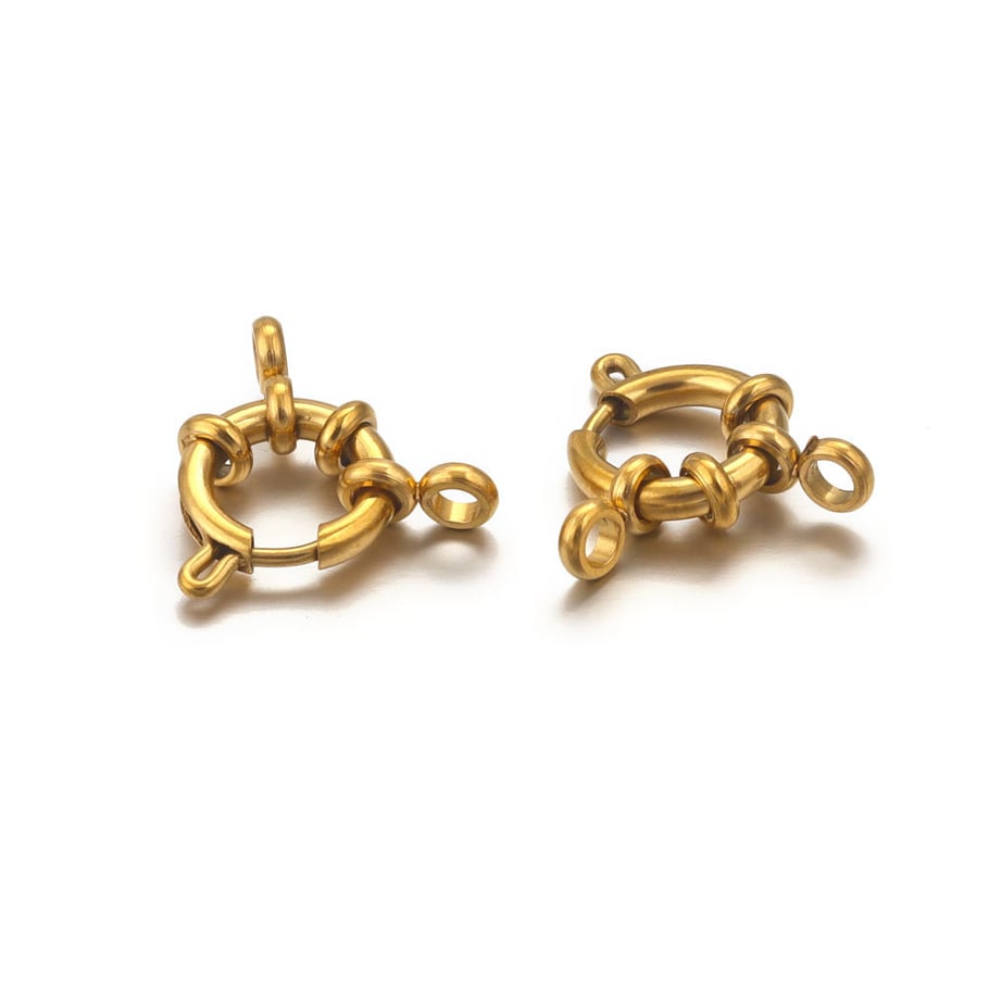 1 Piece DIY Spring Annular Clasp Stainless Steel Gold Color Women's Pendants Picture5