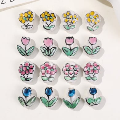 1 Piece Casual Series Flower Ceramics DIY Jewelry Beads h5 Picture2