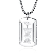 【1556】Steel color single pendant + matching chain 