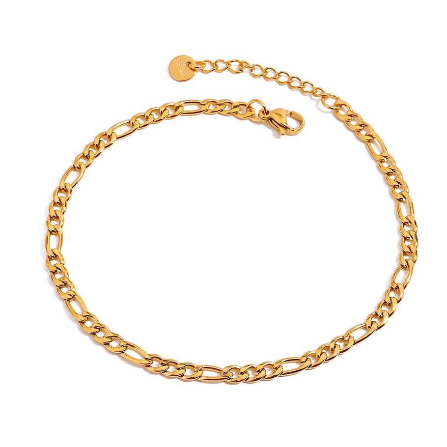 1 Piece Simple Series Ins Style Stainless Steel Gold Color Women's Anklets Picture5