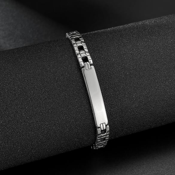 1 Piece Delicate Series Piercing Geometric Stainless Steel Men's Bracelets