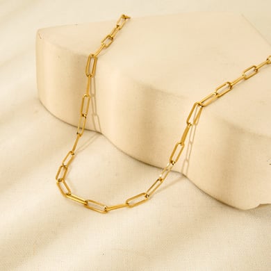 Simple and Stylish Square DIY Gold - colored Stainless Steel Links h5 Picture3