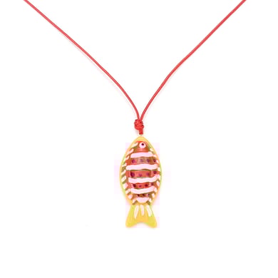 1 Piece Cute Braided Rope Resin Fish Pendant Necklace h5 Picture5