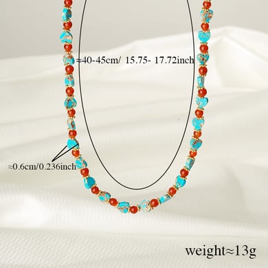 Sophisticated Eye Stainless Steel Gold Color Women's Beaded Necklaces h5 Picture2