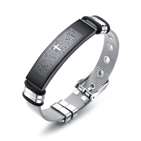 Intricate Cross Stainless Steel Men's Chain Bracelets 2