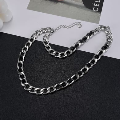 1 Piece Classic Coriaceous Chain Stainless Steel Men's Chain Necklaces h5 Picture3