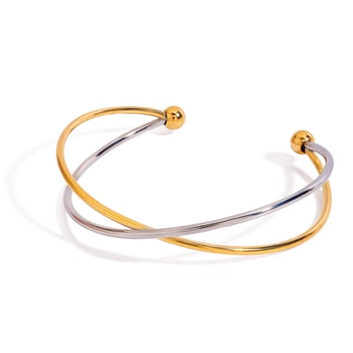 Einfache geometrische Manschettenarmbänder aus Edelstahl in verschiedenen Farben h5 