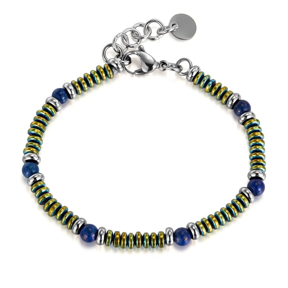 Vintage Annulus Stainless Steel Men's Beaded Bracelets 2