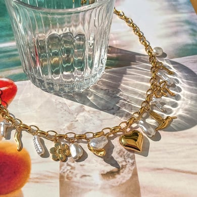 Ins Style Heart Stainless Steel Gold Color Pendant Necklaces h5 Picture6