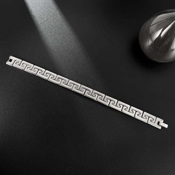 1 Piece Industrial Series Rock Geometric Stainless Steel Men's Bracelets