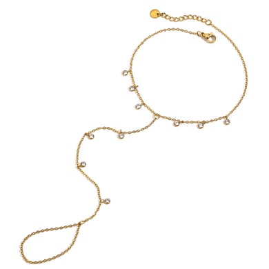 Simple Stainless Steel Gold Color Anklets h5 