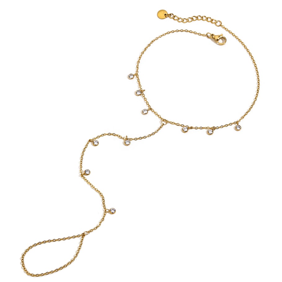 Simple Stainless Steel Gold Color Anklets 
