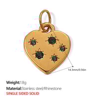 PJ313GNG Green Diamond Gold Pendant/8 Picture8