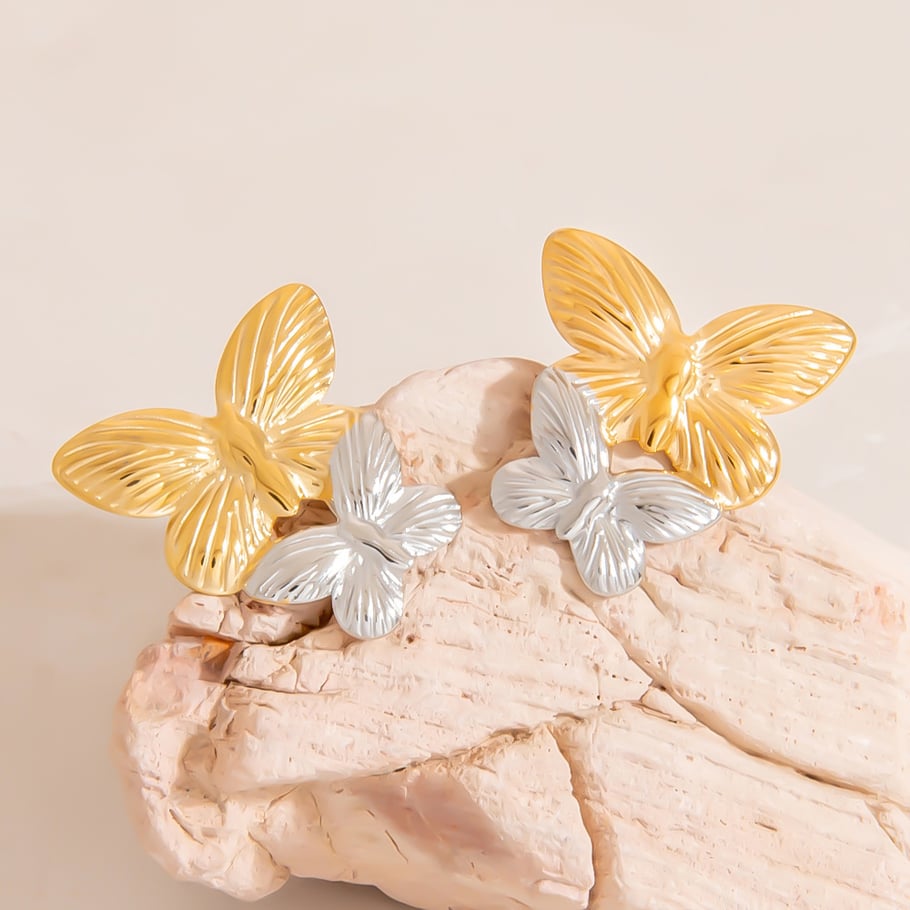 Retro Star Titanium Steel Gold Color Women's Stud Earrings Picture5