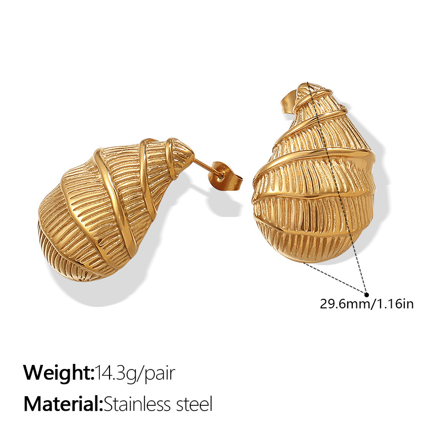 Boucles d&#39;oreilles pendantes en acier inoxydable couleur or 