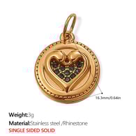 PJ312GNG Green Diamond Gold Pendant/8 Picture7