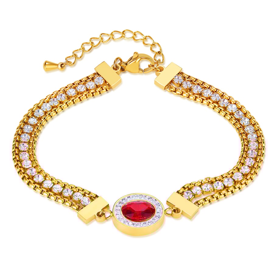 pulsera de cadena de acero inoxidable para mujer, de 1 pieza, con diseño geométrico diario,  Imagen7
