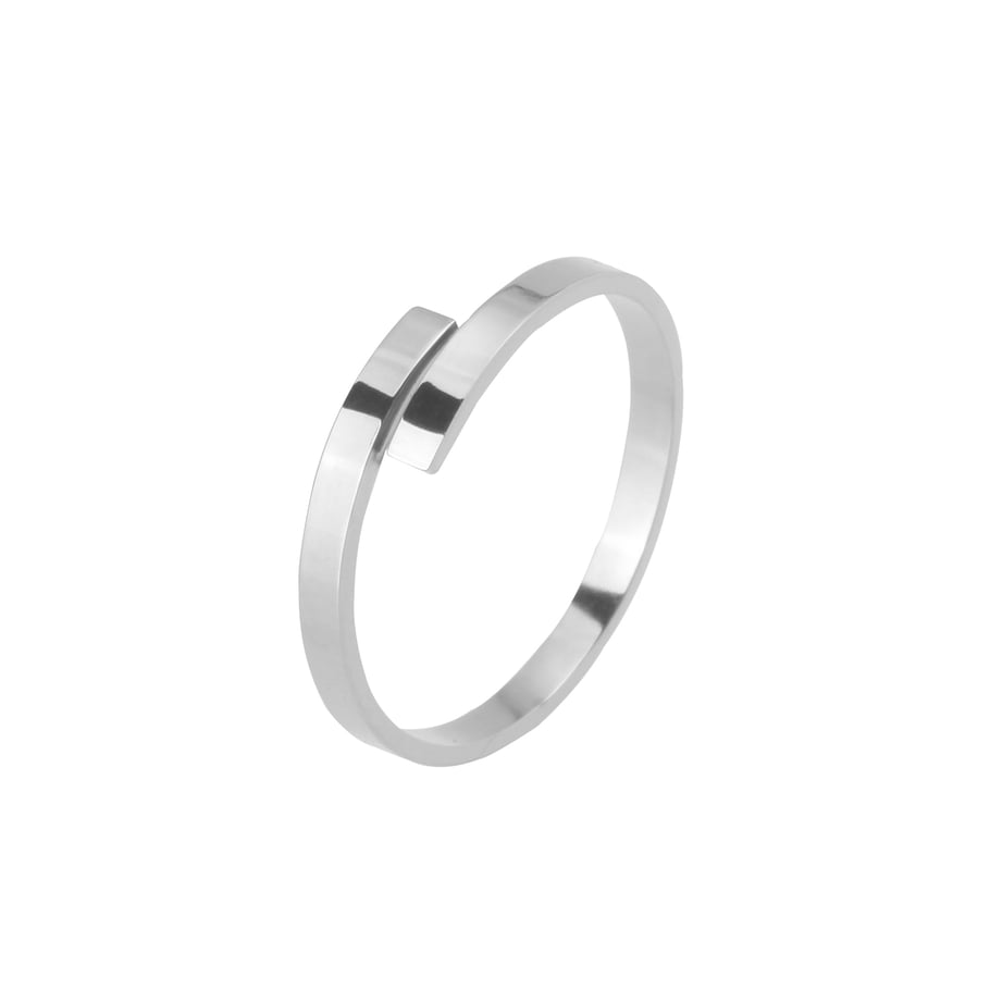 Simple Series Everyday Gold - colored Stainless Steel Couple Rings 