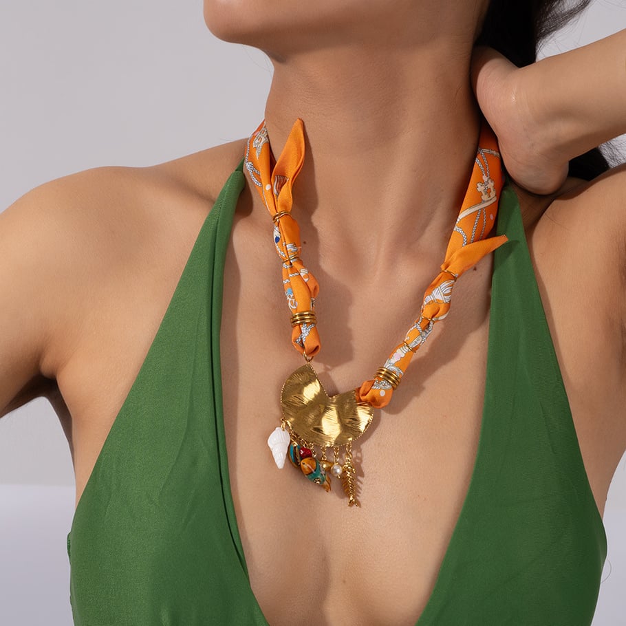 Bohemian Plant Scarves Women's Pendant Necklaces Picture7