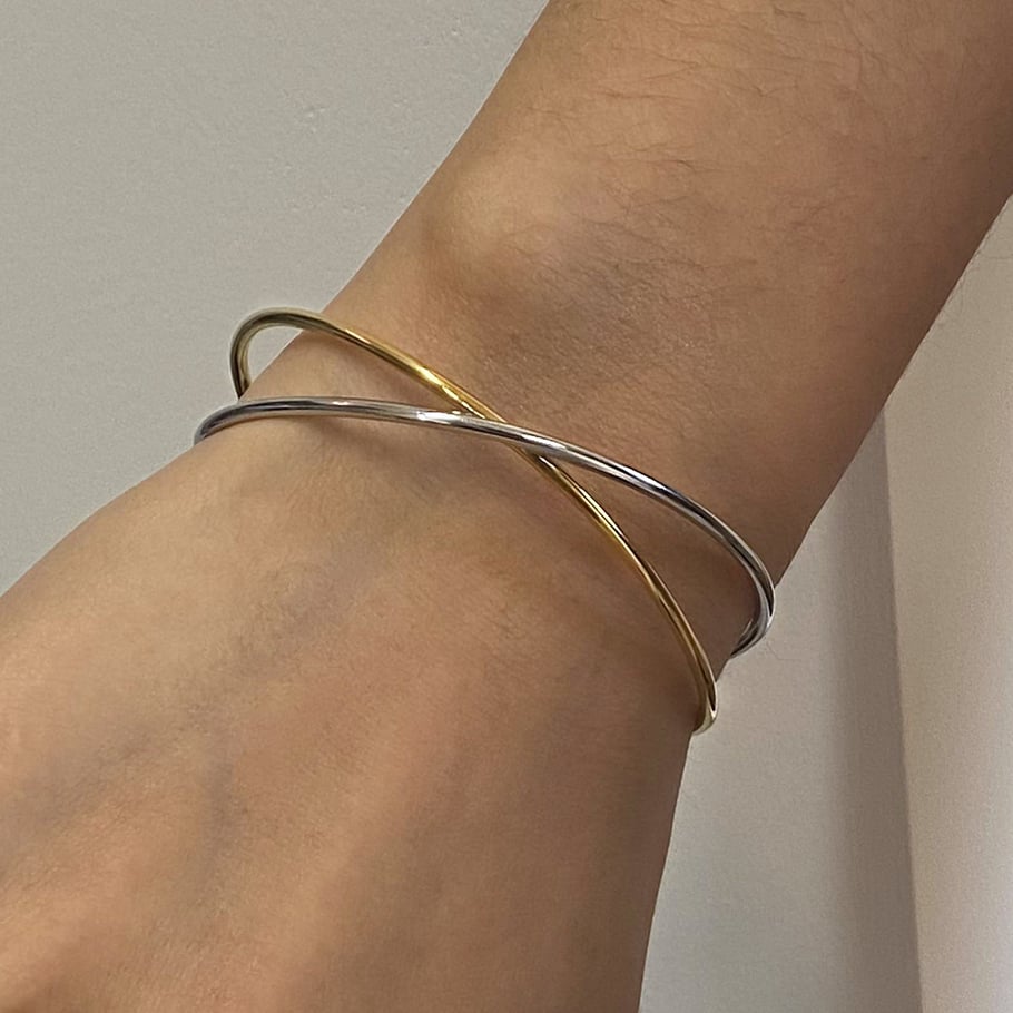 Einfache geometrische Manschettenarmbänder aus Edelstahl in verschiedenen Farben Bild3