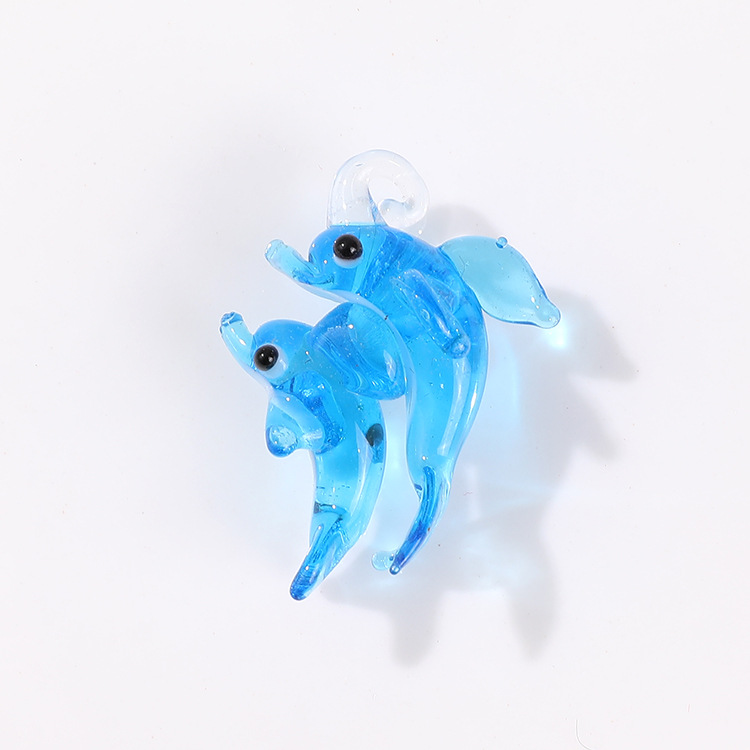 1 Piece Cute Dolphin Glass DIY Jewelry Beads 