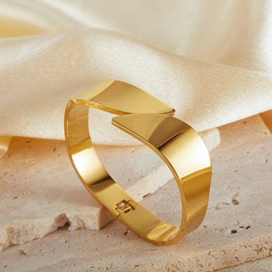 1 pieza de pulseras de acero inoxidable para mujer con diseño geométrico simple de serie simple h5 Imagen5